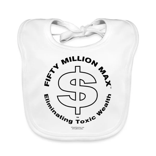 Fifty Million Max™ Circle Logo - Organic Baby Bib UK Store