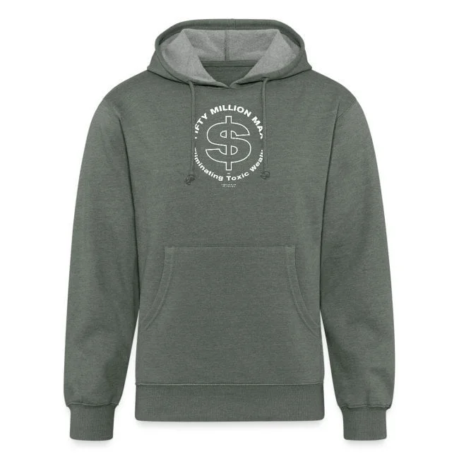 Fifty Million Max™ Circle Logo - White Unisex Organic Hoodie USA Store